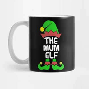 Mum Elf Matching Family Group Christmas Party Pajama Mug